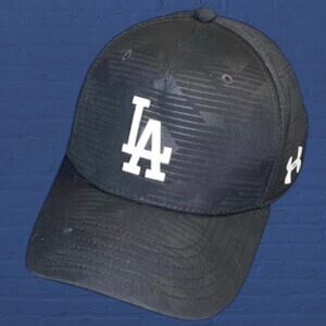 Los Angeles Dodgers Under Armour Storm Hat Black Stretch Fit MLB Water Repellent
